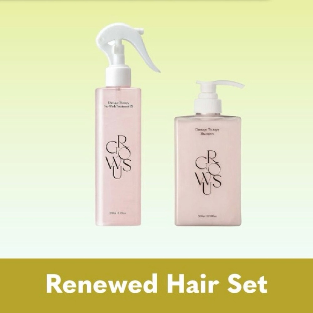 Growus Damage Therapy Shampoo and Damage Therapy NoWash Treatment